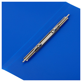 Папка с пружинным скоросшивателем СТАММ А4, 14мм, 500мкм, пластик, синяя