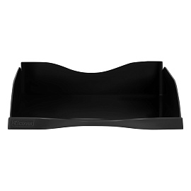 Лоток горизонтальный для бумаг "Люкс", А4 (350х255х65 мм), полипропилен, черный, ЛТГ-30866