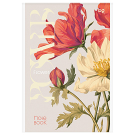 Блокнот А5 80л., на скрепке BG "Цветы