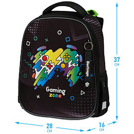 Ранец Berlingo Expert Max "Gaming Zone" 37*28*16см, 2 отделения, анатомическая спинка, дождевик в комплекте