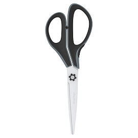 Ножницы Berlingo "Easycut 350", 23см, серые, эргономичные ручки, мягкие вставки, европодвес