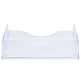 Лоток горизонтальный для бумаг "Люкс", А4 (350х255х70 мм), прозрачный, ЛТ61