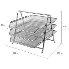 Настольный набор BRAUBERG "Germanium", 6 предметов, серебро, металл, 237986