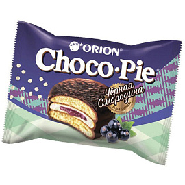 Пирожное Orion Choco Pie Black Currant с черной смородиной 360 г (12 штук в упаковке)