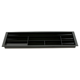 Настольная подставка СТАММ "Field", пластиковая, черная фото Настольная подставка СТАММ "Field", пластиковая, черная