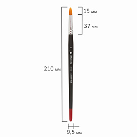 Кисть BRAUBERG, синтетика, круглая, № 6, 200212
