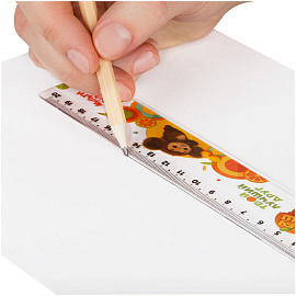 Линейка 20см Мульти-Пульти "Чебурашка", с принтом фото Линейка 20см Мульти-Пульти "Чебурашка", с принтом