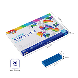 Пластилин классический Гамма Классический 18 цветов 360 грамм