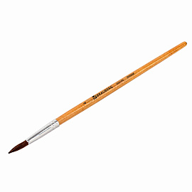 Кисть BRAUBERG, пони, круглая, № 4, 200190 фото Кисть BRAUBERG, пони, круглая, № 4, 200190