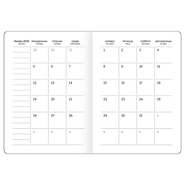 Ежедневник датированный 2026, А6, 7БЦ BG"Monochrome. Mauve", лиловый, soft touch