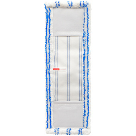 Насадка МОП для швабры OfficeClean Professional с карманами, 40*10см, микрофибра\абразив, бело-синяя