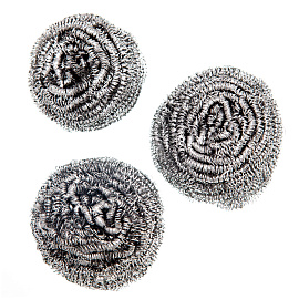 Губки для посуды OfficeClean, металлические, спиральные, 3шт., 6*5см (20г) фото Губки для посуды OfficeClean, металлические, спиральные, 3шт., 6*5см (20г)