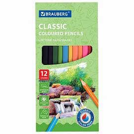 Карандаши цветные BRAUBERG, 60 цветов (Базовые, Металлик, Неон, Пастель, Телесные), трехгранные, грифель 3 мм, натуральное дерево, 181792