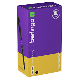 Ручка шариковая Berlingo "Triangle 100T" черная, 0,7мм, трехгран., игольчатый стержень фото Ручка шариковая Berlingo "Triangle 100T" черная, 0,7мм, трехгран., игольчатый стержень