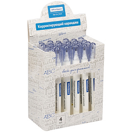 Корректирующий карандаш OfficeSpace, 04мл, металлический наконечник фото Корректирующий карандаш OfficeSpace, 04мл, металлический наконечник