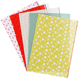 Фетр ArtSpace, А4, 5л., 5цв., 2мм, с узором