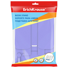 Подставка для книг и учебников ERICH KRAUSE "Pastel", пластиковая, фиолетовая, 53533