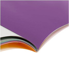 Цветная бумага мелованная А4, Мульти-Пульти, 24л., 24цв., на скобе, "Чебурашка