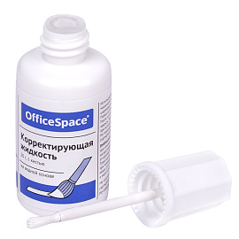Корректирующая жидкость OfficeSpace, 20мл, водная, с кистью