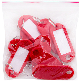 Набор брелоков для ключей OfficeSpace, 52мм, 10шт., красные фото Набор брелоков для ключей OfficeSpace, 52мм, 10шт., красные