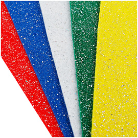 Фетр ArtSpace, А4, 5л., 5цв., 2мм, с блестками