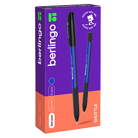 Ручка гелевая Berlingo "Shuttle" синяя, 0,5мм, игольчатый стержень