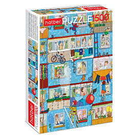Пазл картонный 1500 элементов АССОРТИ, 670х480 мм, HATBER