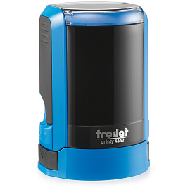 Оснастка для печати Trodat, O42мм, пластмассовая, с крышкой, синяя (167069) фото Оснастка для печати Trodat, O42мм, пластмассовая, с крышкой, синяя (167069)