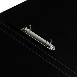 Папка на 2 кольцах СТАММ "Герб" А4, 25мм, 700мкм, пластик, черный фото Папка на 2 кольцах СТАММ "Герб" А4, 25мм, 700мкм, пластик, черный