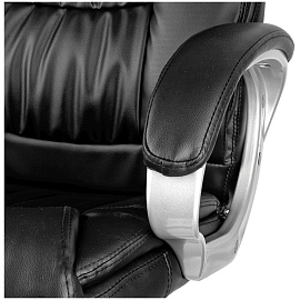 Кресло руководителя Helmi HL-E06 "Balance", экокожа черная, механизм качания фото Кресло руководителя Helmi HL-E06 "Balance", экокожа черная, механизм качания