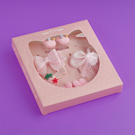 Набор аксессуаров для волос MESHU, розовый, 9 предметов, картонный бокс фото Набор аксессуаров для волос MESHU, розовый, 9 предметов, картонный бокс