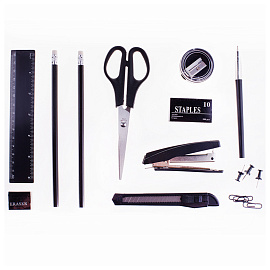 Настольный органайзер OfficeSpace "Витраж", 11 предметов, вращающийся, черный/цветной фото Настольный органайзер OfficeSpace "Витраж", 11 предметов, вращающийся, черный/цветной