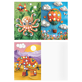 Раскраска пластилином А5, 8 стр., ТРИ СОВЫ "Выпуск №1