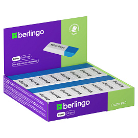 Ластик Berlingo "Eraze 940", прямоугольный комбинированный, скошенный, 52*14*8мм фото Ластик Berlingo "Eraze 940", прямоугольный комбинированный, скошенный, 52*14*8мм