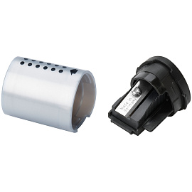 Точилка пластиковая Faber-Castell "Grip 2001 Mini" 1 отверстие, контейнер, серебряная фото Точилка пластиковая Faber-Castell "Grip 2001 Mini" 1 отверстие, контейнер, серебряная