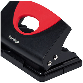 Дырокол Berlingo "Office Soft" 10л., пластиковый, красный, с линейкой фото Дырокол Berlingo "Office Soft" 10л., пластиковый, красный, с линейкой