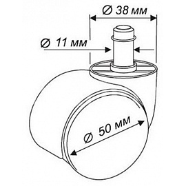 Набор колес для кресла Easy Chair универсальный (прорезиненный пластик, 5 штук в упаковке)