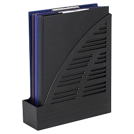 Лоток вертикальный для бумаг BRAUBERG "Standard", 245х70х295 мм, черный, 237220 фото Лоток вертикальный для бумаг BRAUBERG "Standard", 245х70х295 мм, черный, 237220