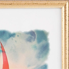 Рамка Зебра А4 21x30 см пластиковый багет 14 мм золотистая