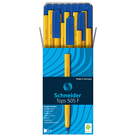 Ручка шариковая неавтоматическая Schneider Tops 505 F синяя (толщина линии 0.3 мм)