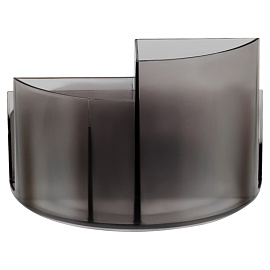 Подставка-органайзер "Профи", 130х130х90 мм, 6 отделений, тонированная серая, ОР05 фото Подставка-органайзер "Профи", 130х130х90 мм, 6 отделений, тонированная серая, ОР05