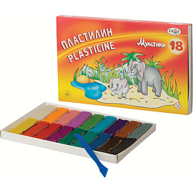 Пластилин классический Гамма Мультики 18 цветов 360 грамм фото Пластилин классический Гамма Мультики 18 цветов 360 грамм