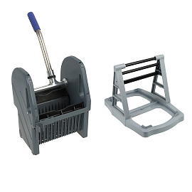 Тележка уборочная OfficeClean Professional, 2 съемных ведра 17л., механический отжим