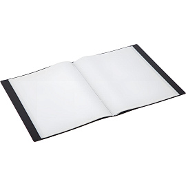 Папка файловая на 80 файлов Attache A4 35 мм черная (толщина обложки 0.6 мм)