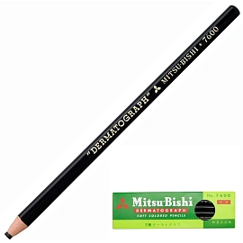 Карандаш восковой Uni Mitsubishi Dermatograph заточенный круглый фото Карандаш восковой Uni Mitsubishi Dermatograph заточенный круглый