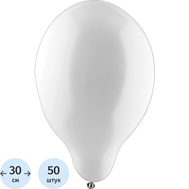 Набор шаров воздушных Belbal Пастель Экстра White 30 см (50 штук в упаковке)