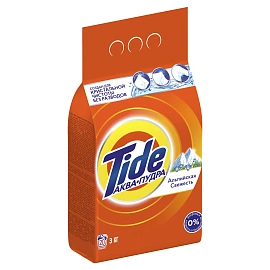 Порошок стиральный Tide Аква Пудра автомат Альпийская свежесть+ 3кг