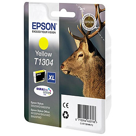 Картридж струйный Epson T1304 C13T13044012 желтый оригинальный повышенной емкости