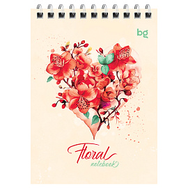 Блокнот А6 40л. на гребне BG "Floral notebook