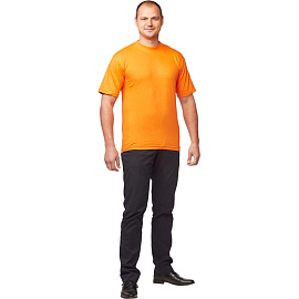 Футболка оранжевая короткий рукав 100% хлопок (размер 40-42 (S))